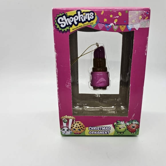 Shopkins "Lippy Lips" Pink Lipstick Holiday Christmas Ornament Kurt S. Adler New - Picture 4 of 5